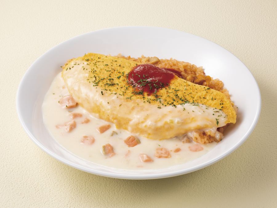 サーモンクリームソース オムライス